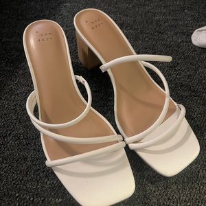 white block heel sandals